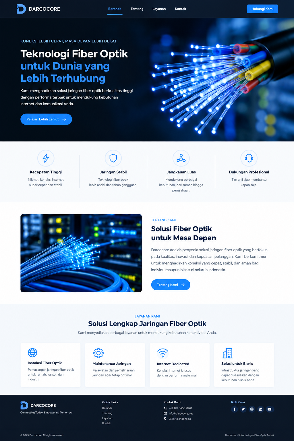 Core fiber optik
